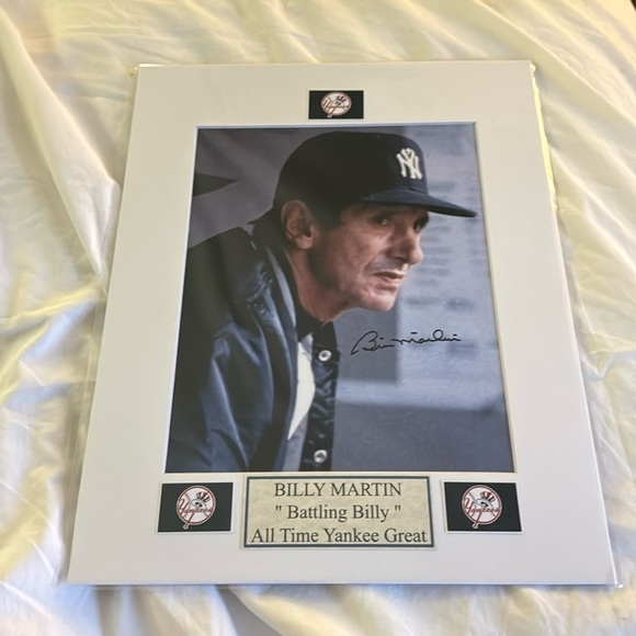 New York Yankees billy Martin autograph photo - Picture 1 of 2